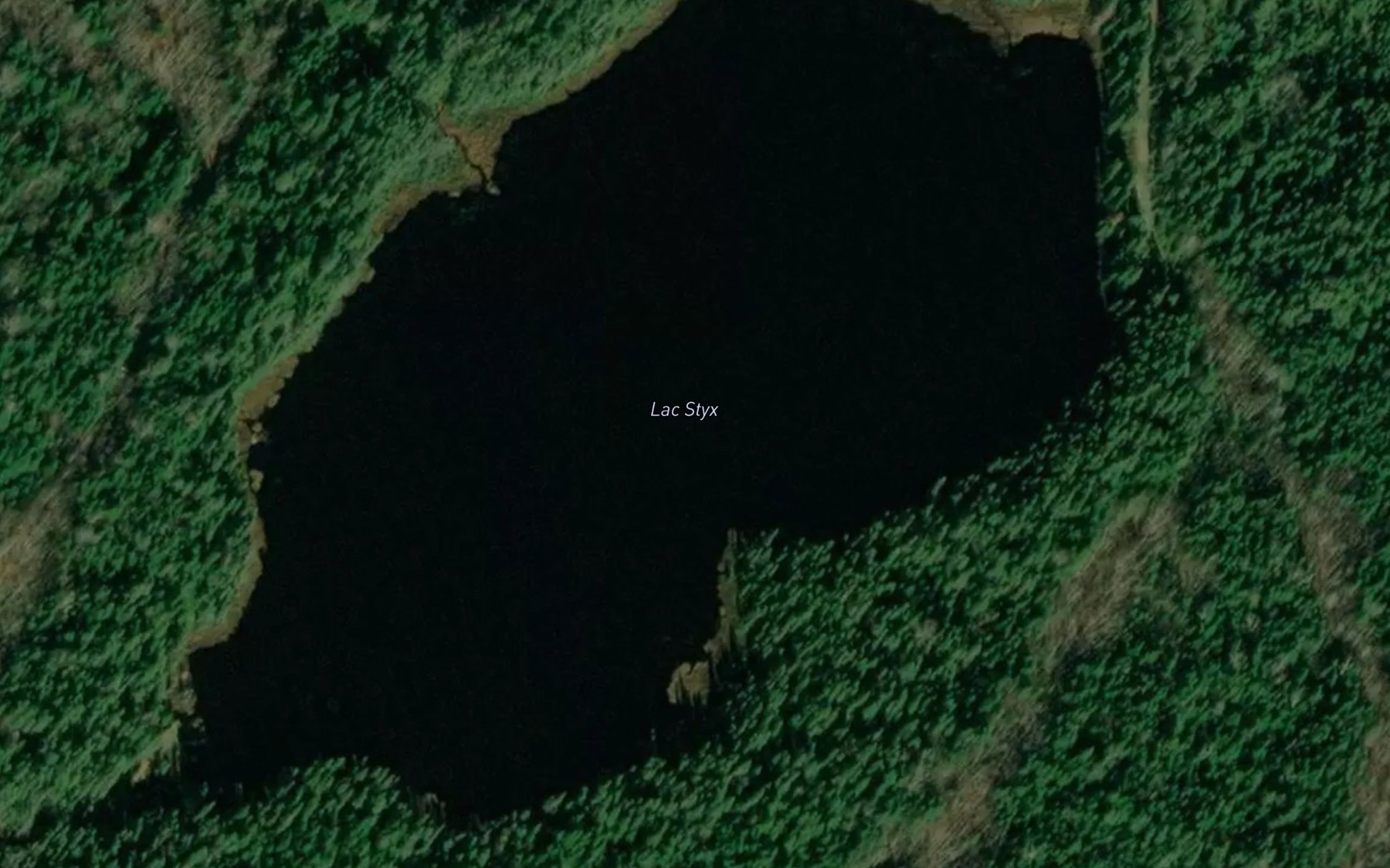 Satellite map of the Lac Styx