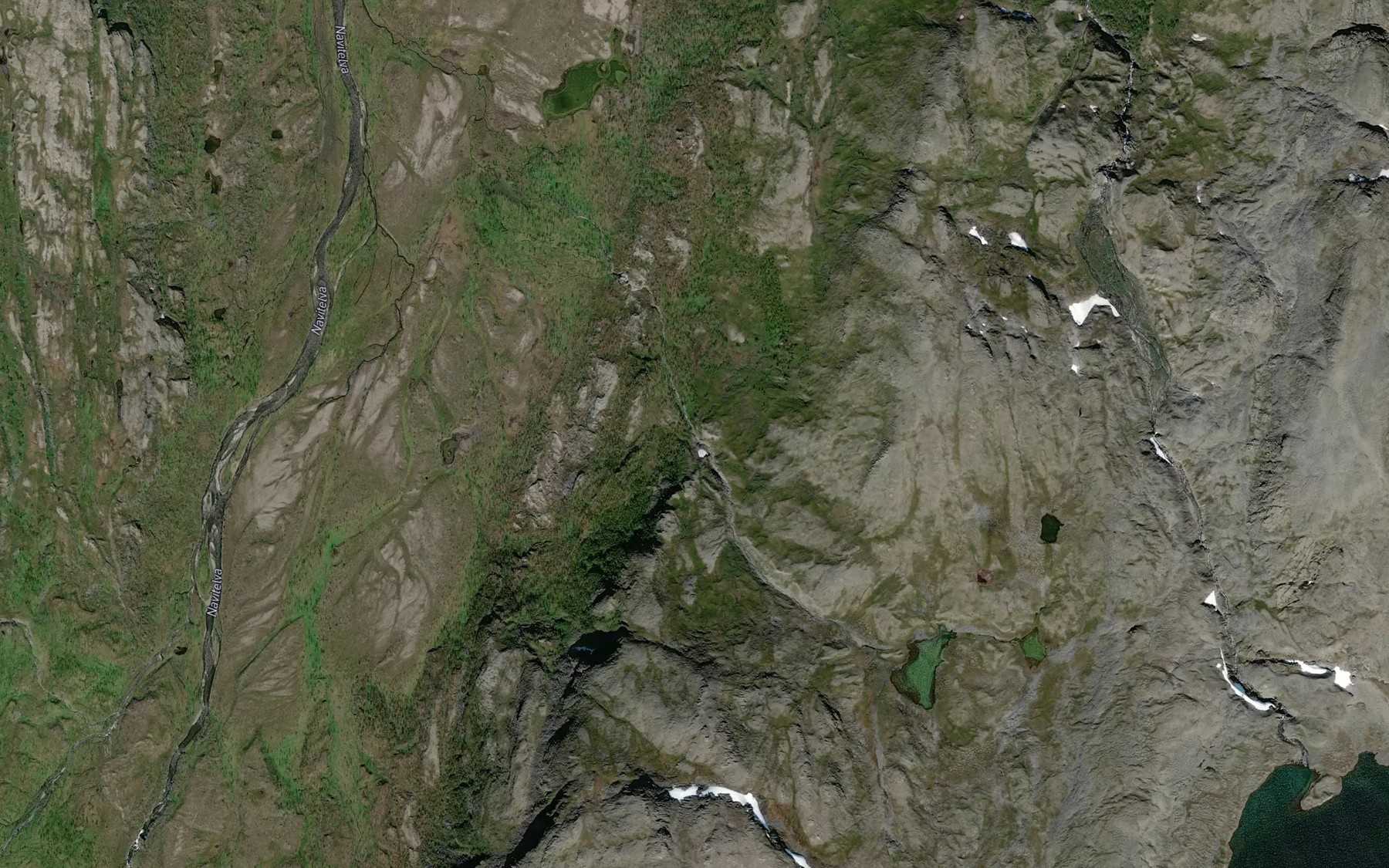 Satellite map of the Ruvzajohka