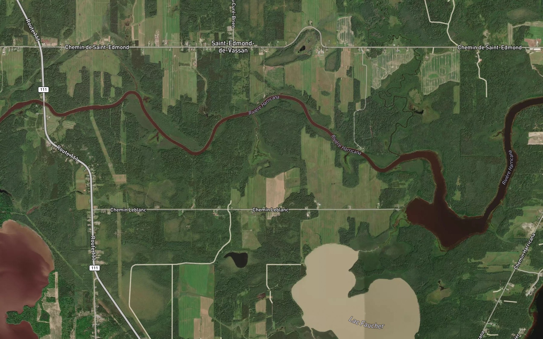 Satellite map of the Cours d'eau Lalande