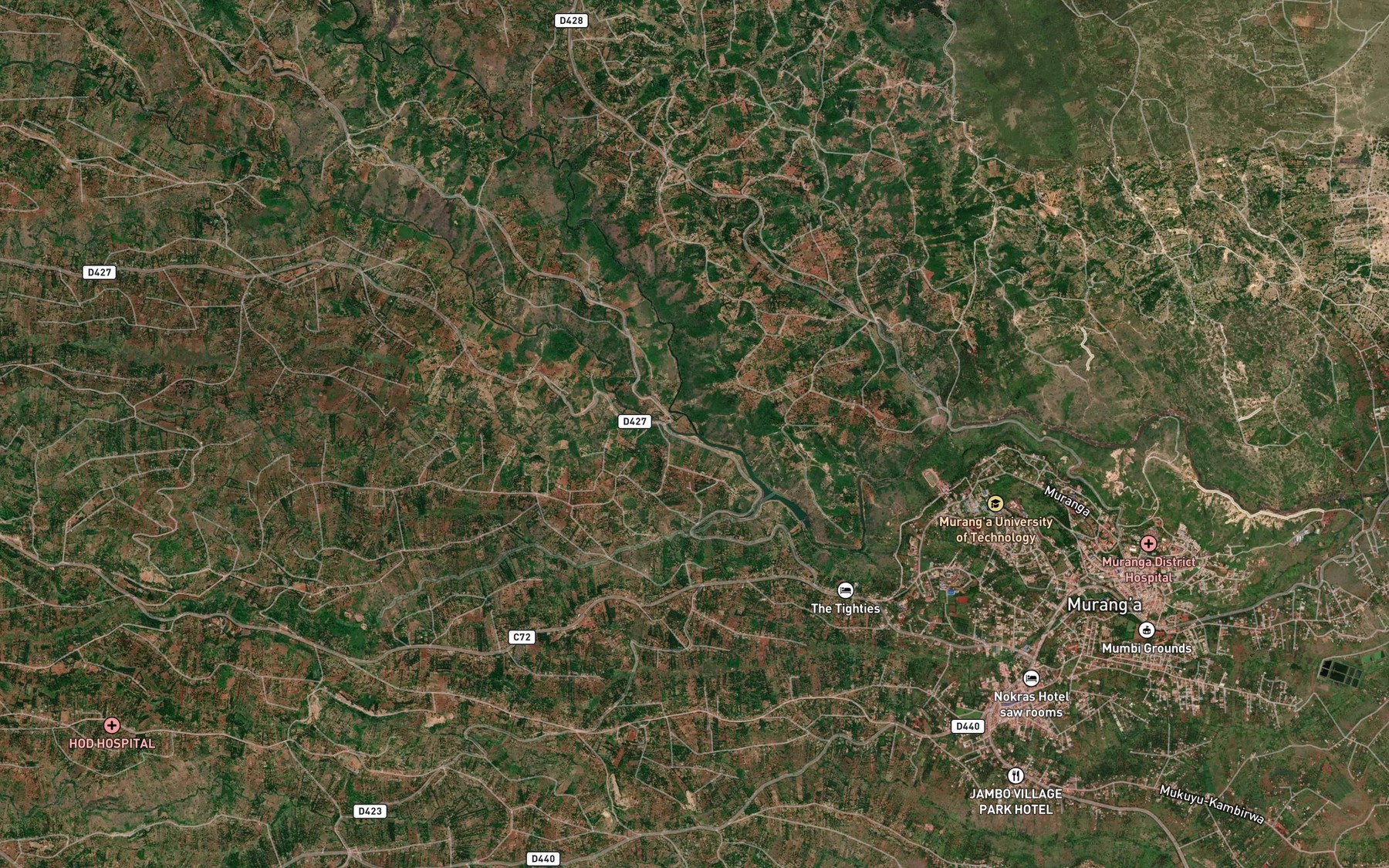 Satellite map of the South Mathioya