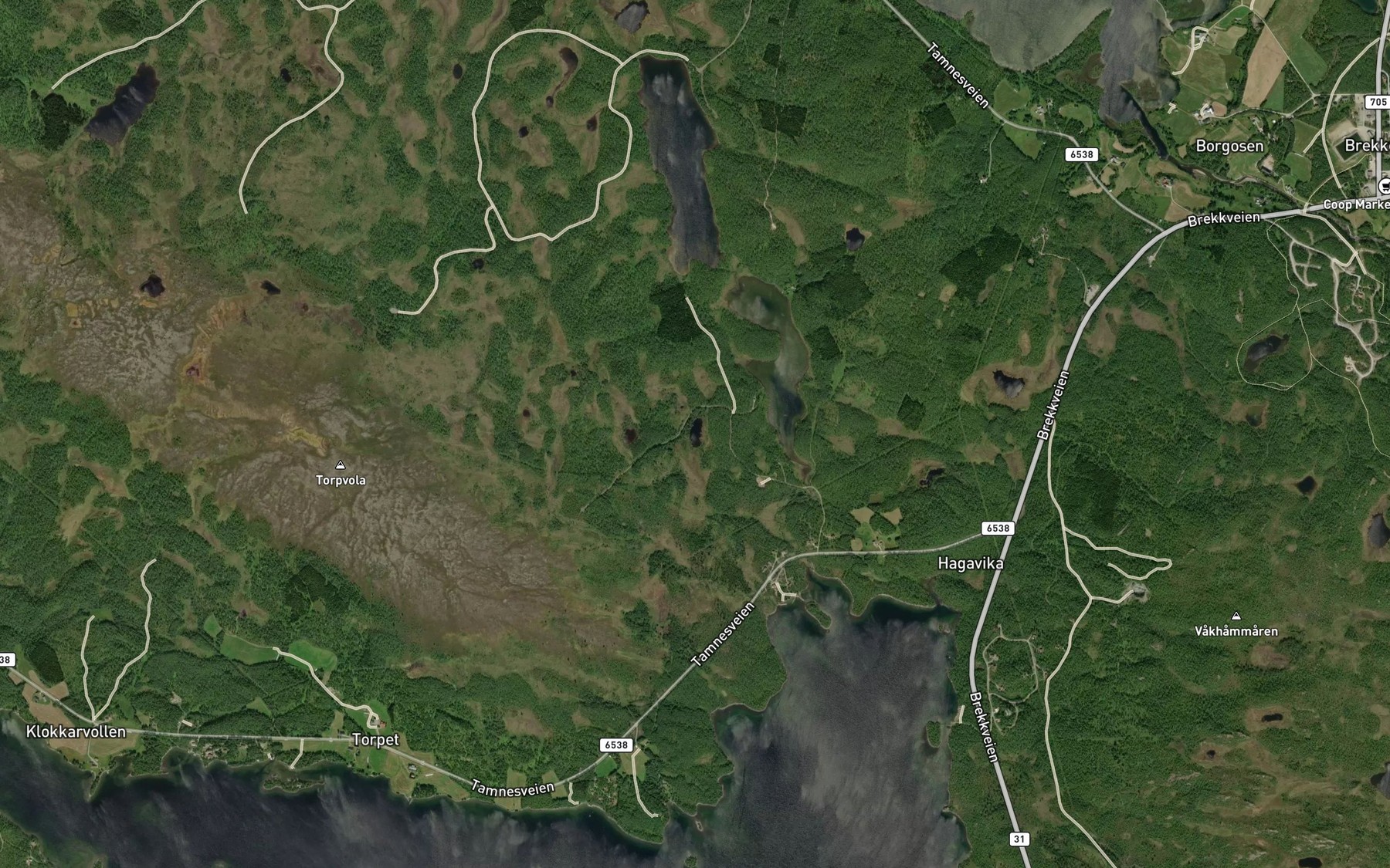 Satellite map of the Brentmyrtjonna