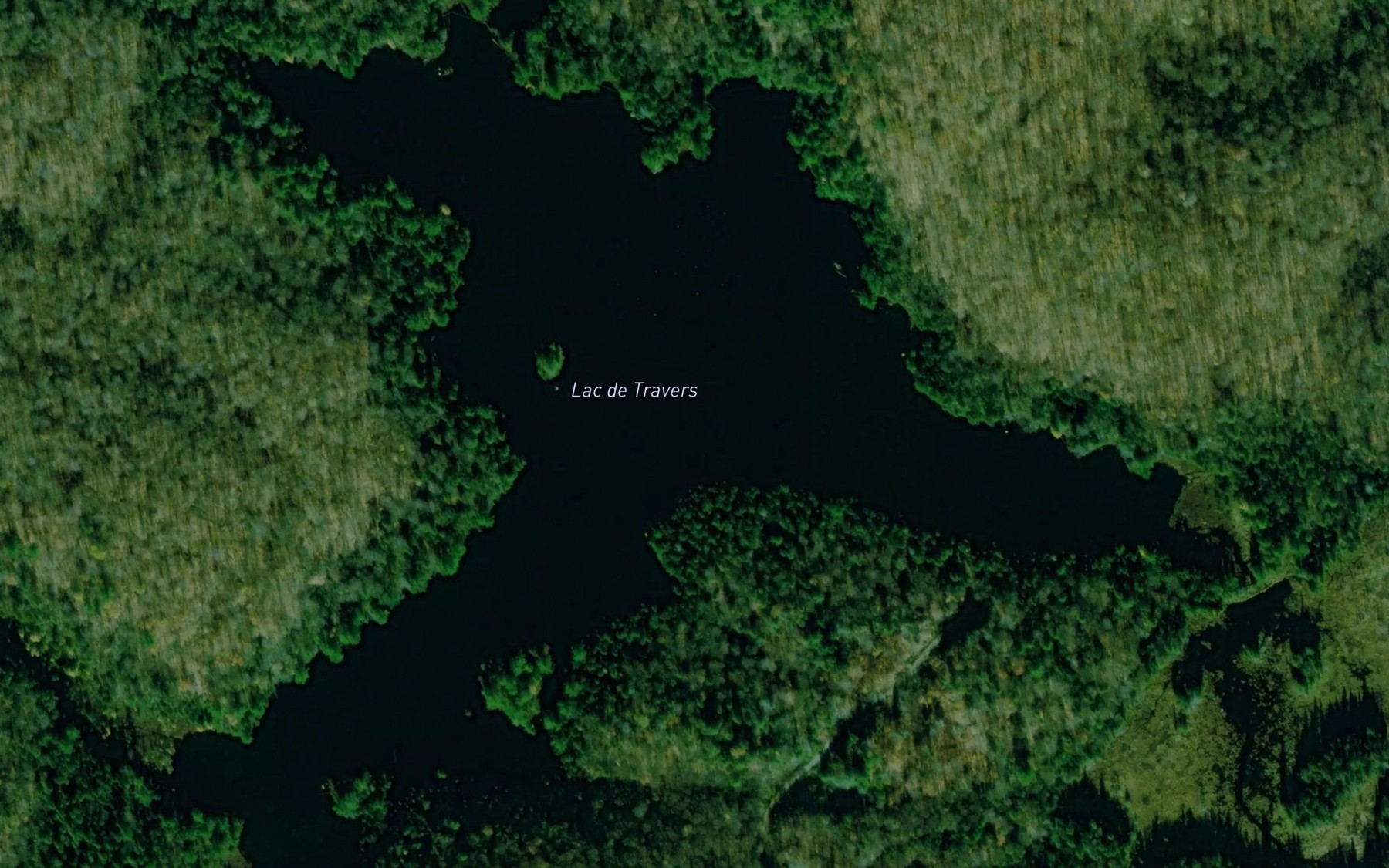 Satellite map of the Lac de Travers