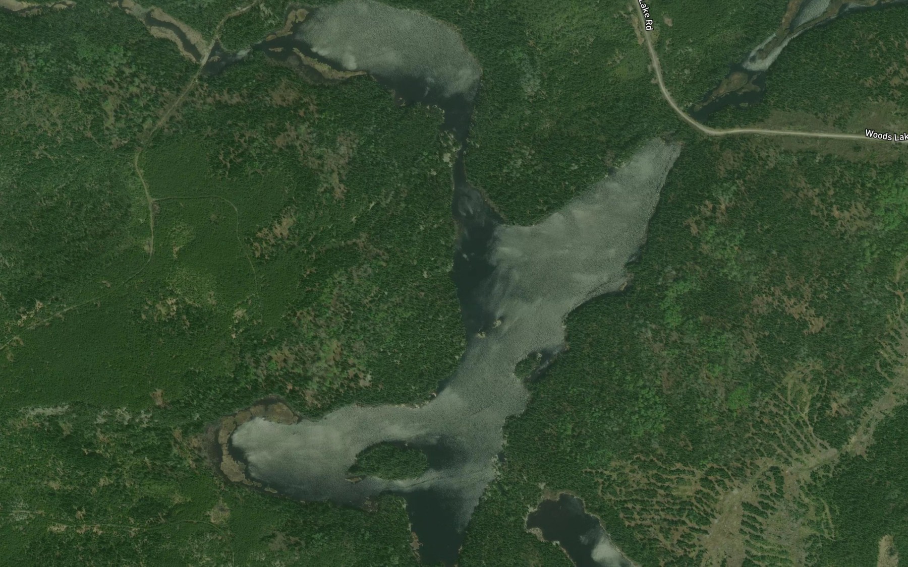 Satellite map of the Mallow Lake