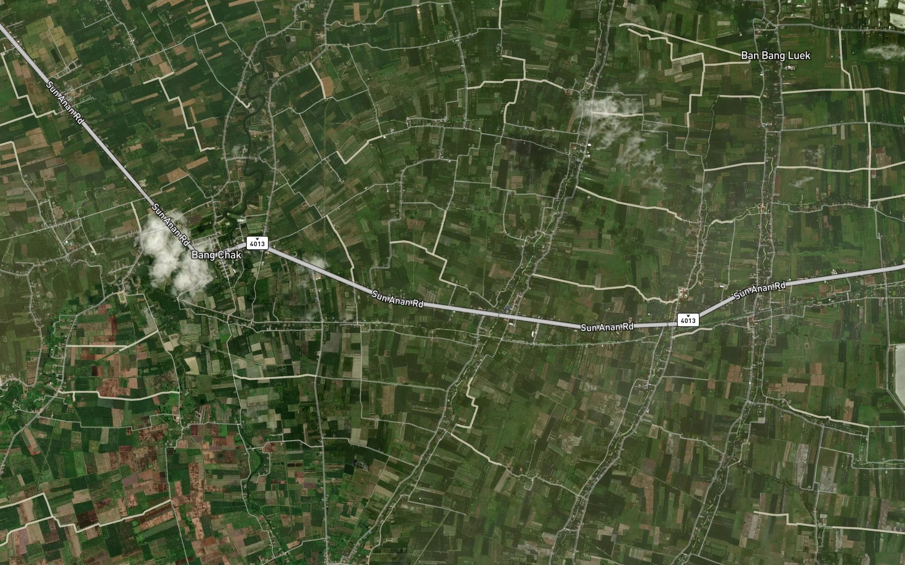 Satellite map of the Khlong Yai Ra