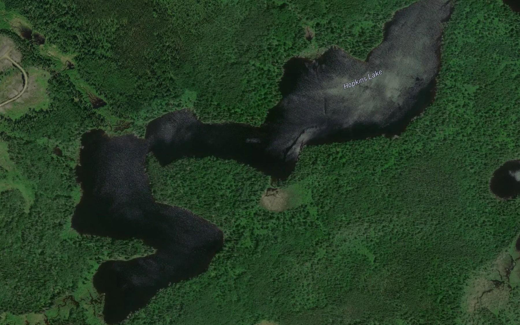 Satellite map of the Hopkins Lake