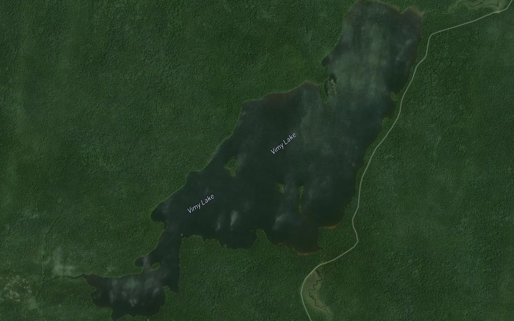 Satellite map of the Vimy Lake
