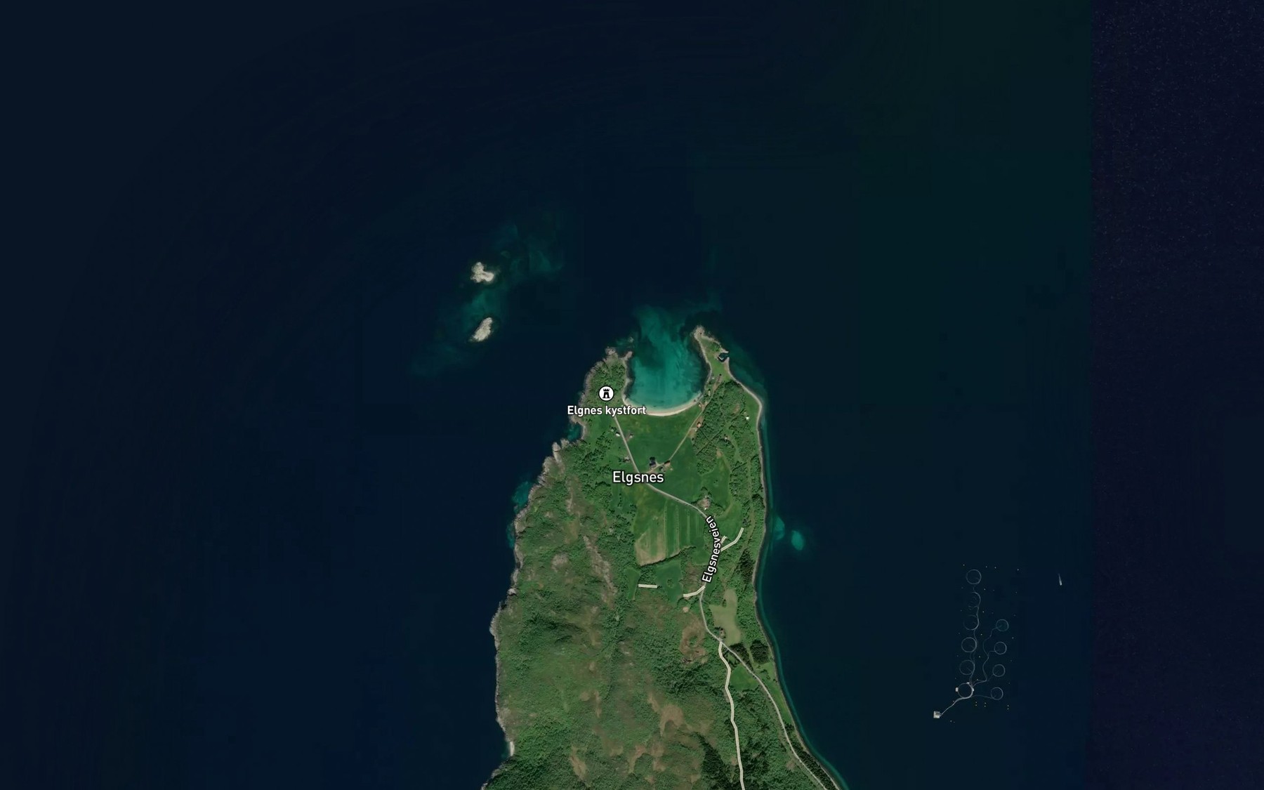 Satellite map of the Oppsetta