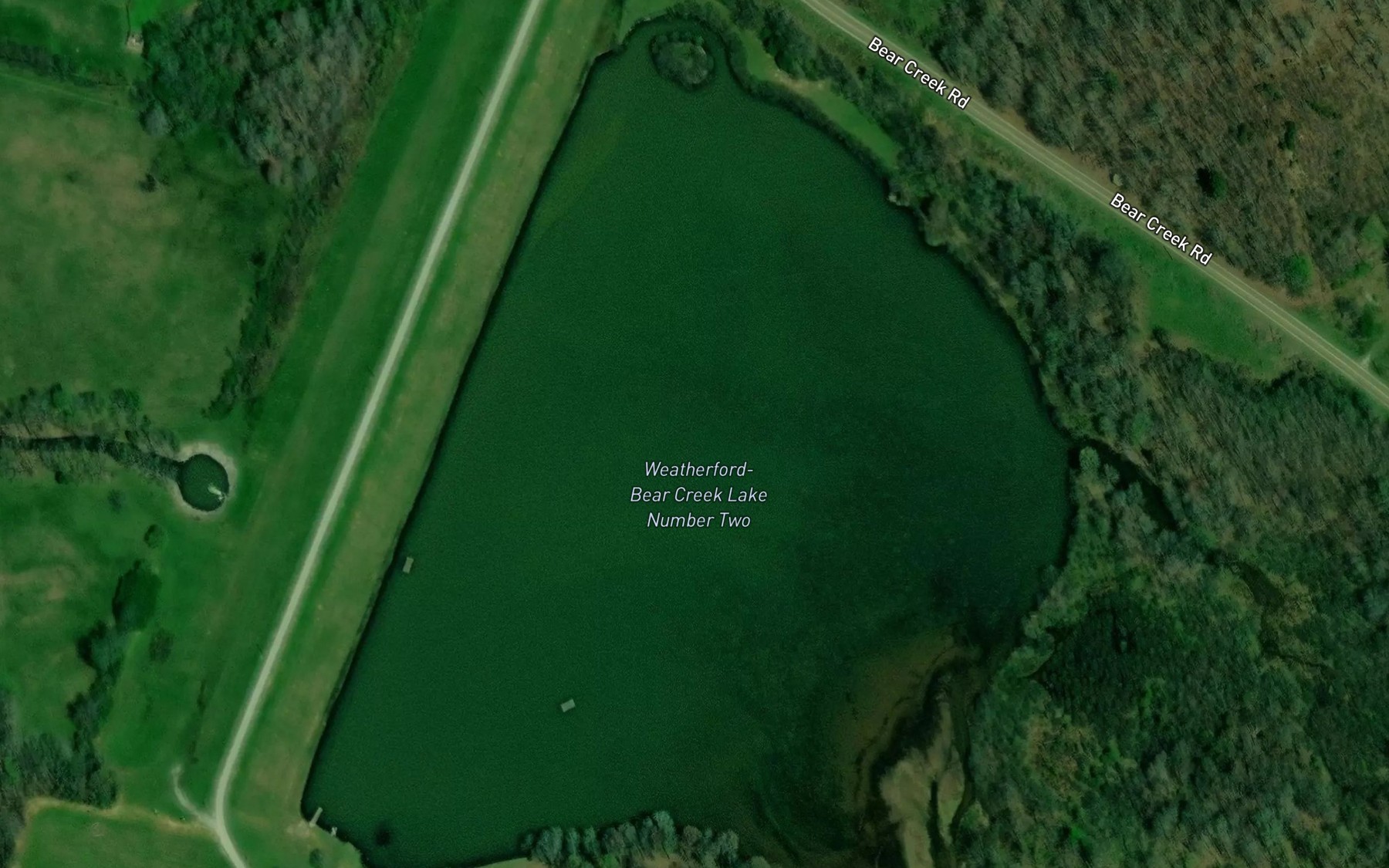 Satellite map of the Weatherford-Bear Creek Lake Number Two