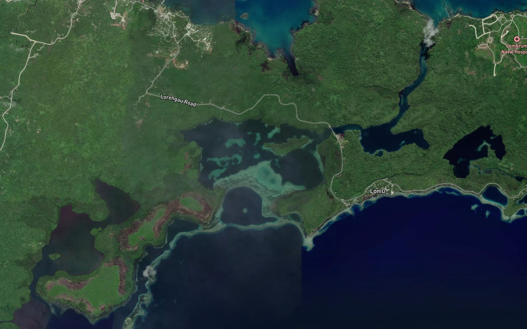 Satellite map of the Bird Island Bay