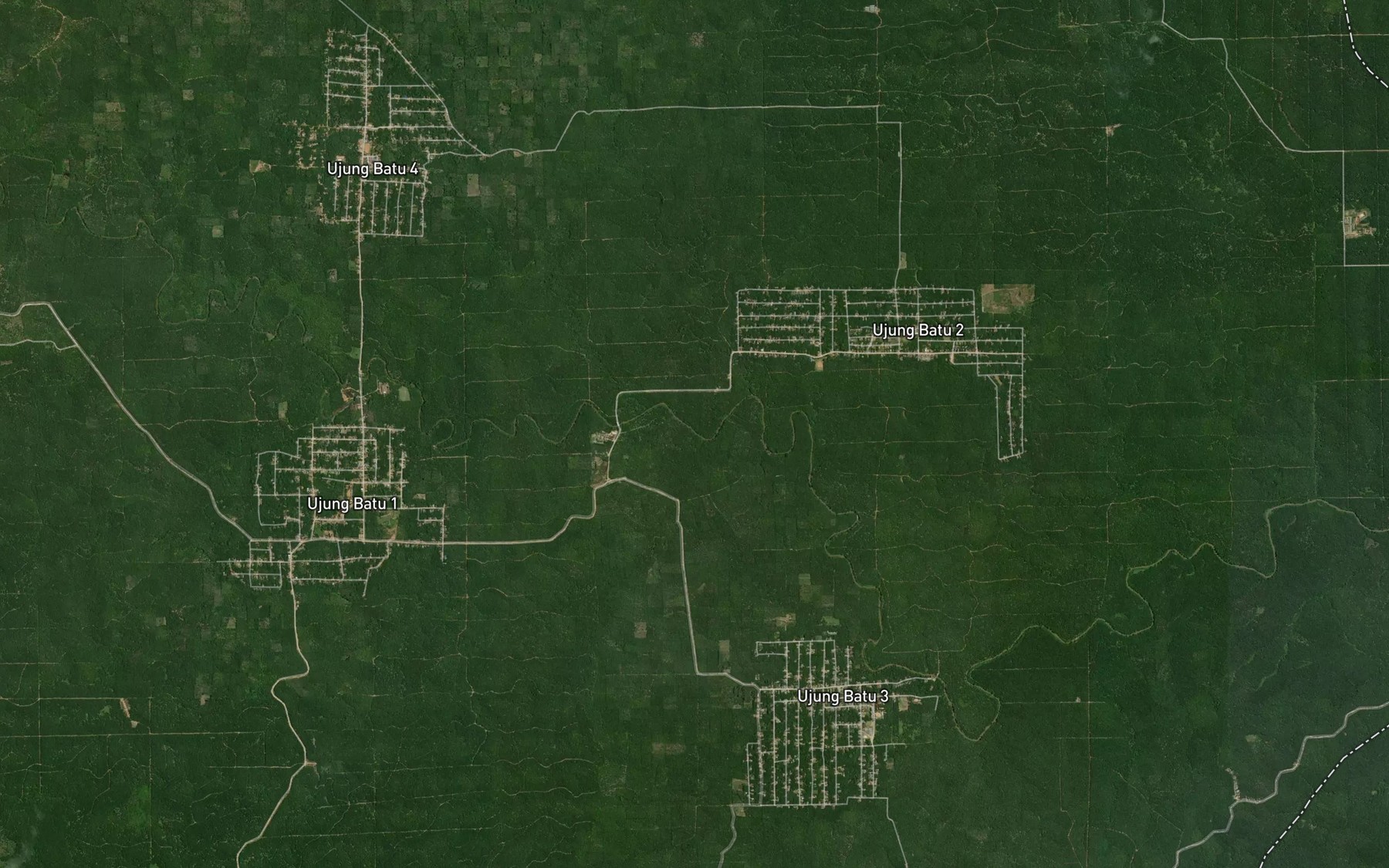 Satellite map of the Aek Toras