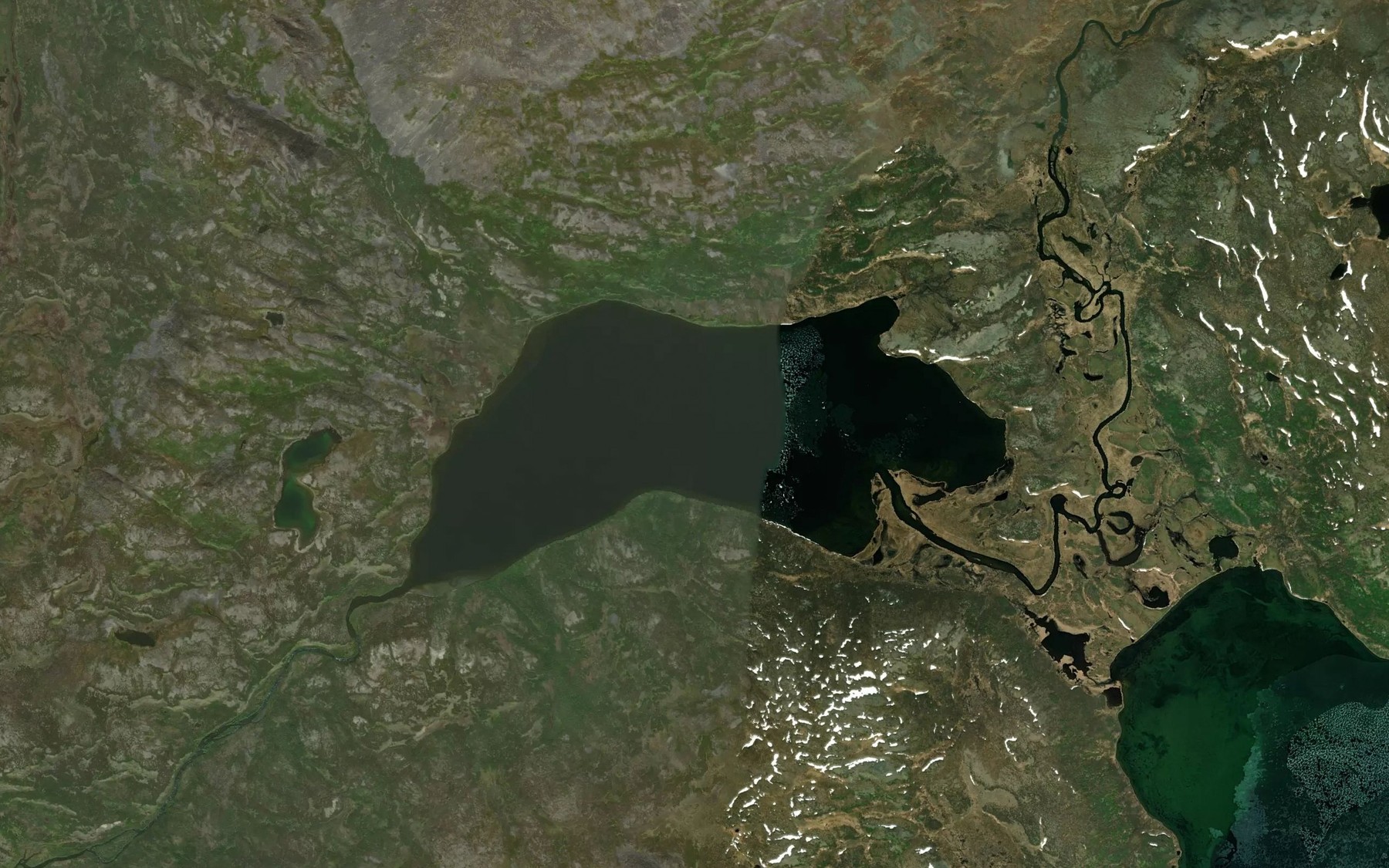 Satellite map of the Upland Kacaagh Lake