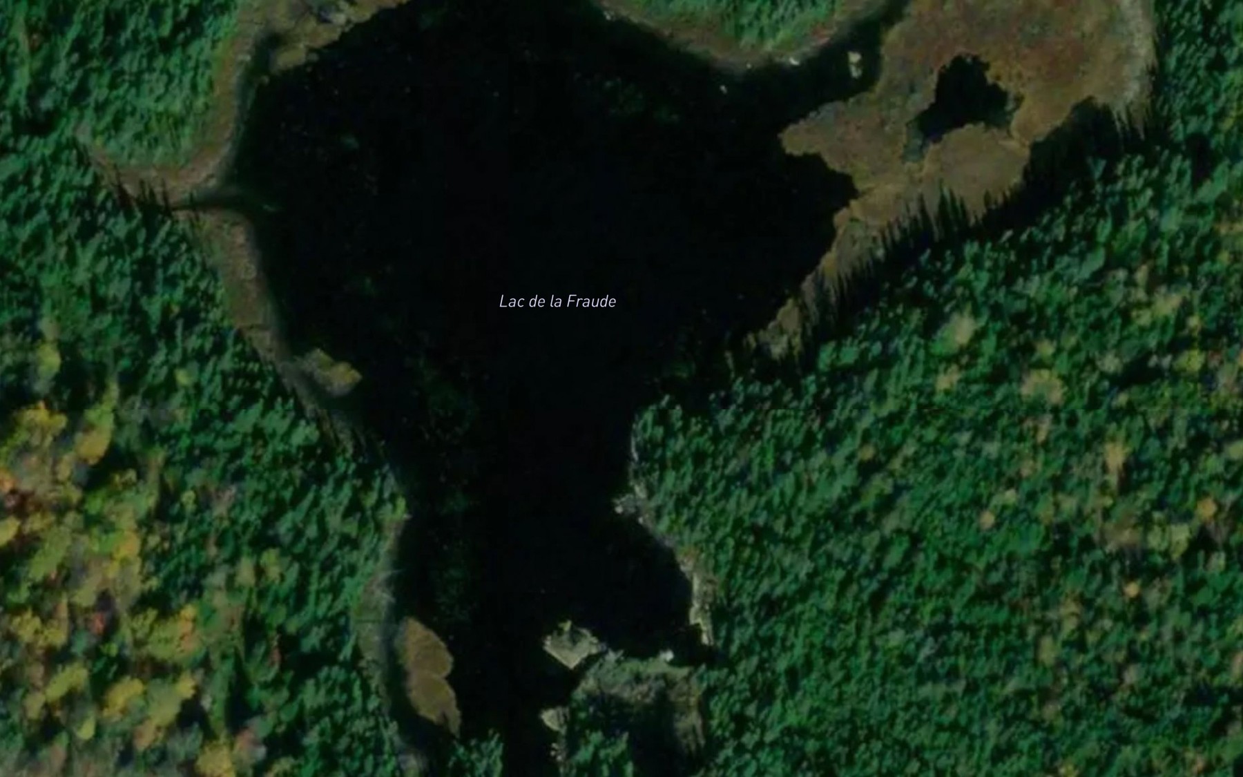 Satellite map of the Lac de la Fraude