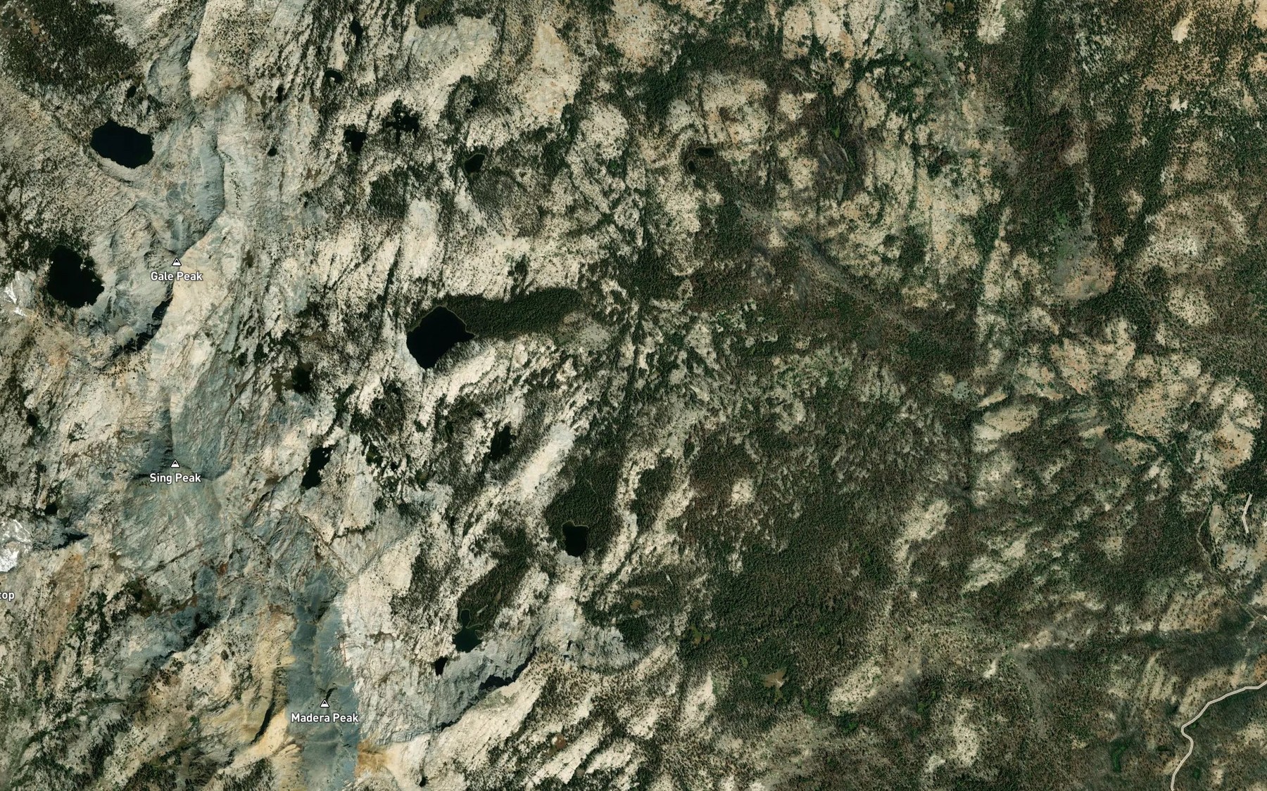 Satellite map of the Shirley Creek