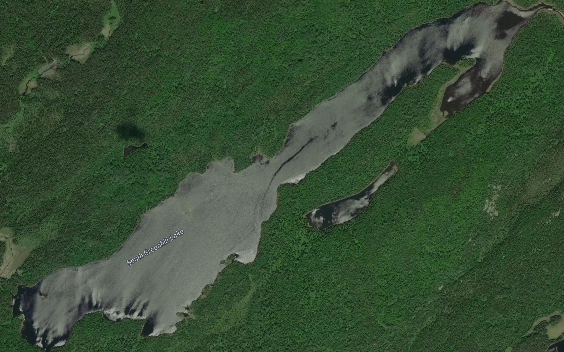 Satellite map of the South Greenhill Lake