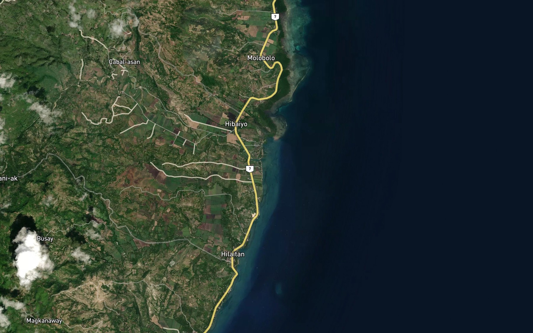 Satellite map of the Hibaiyo River