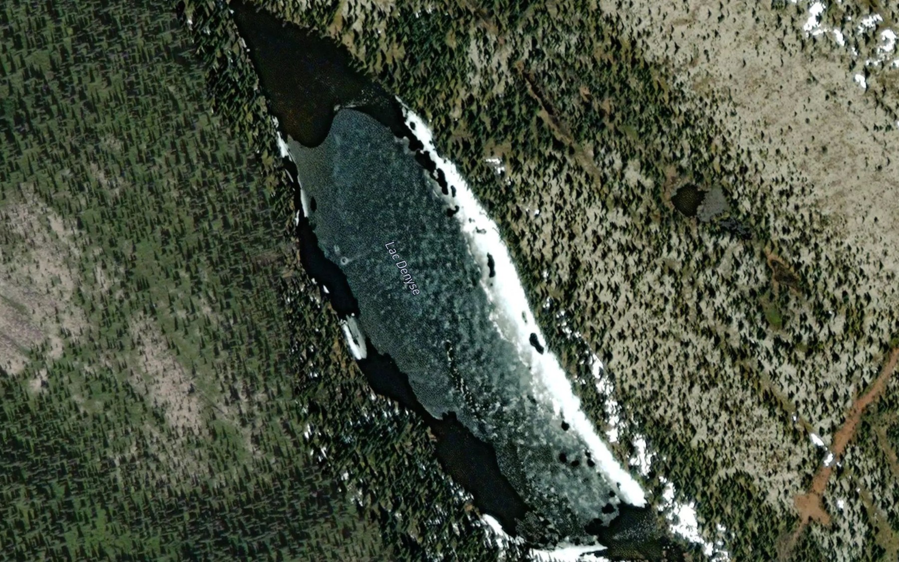 Satellite map of the Lac Denyse