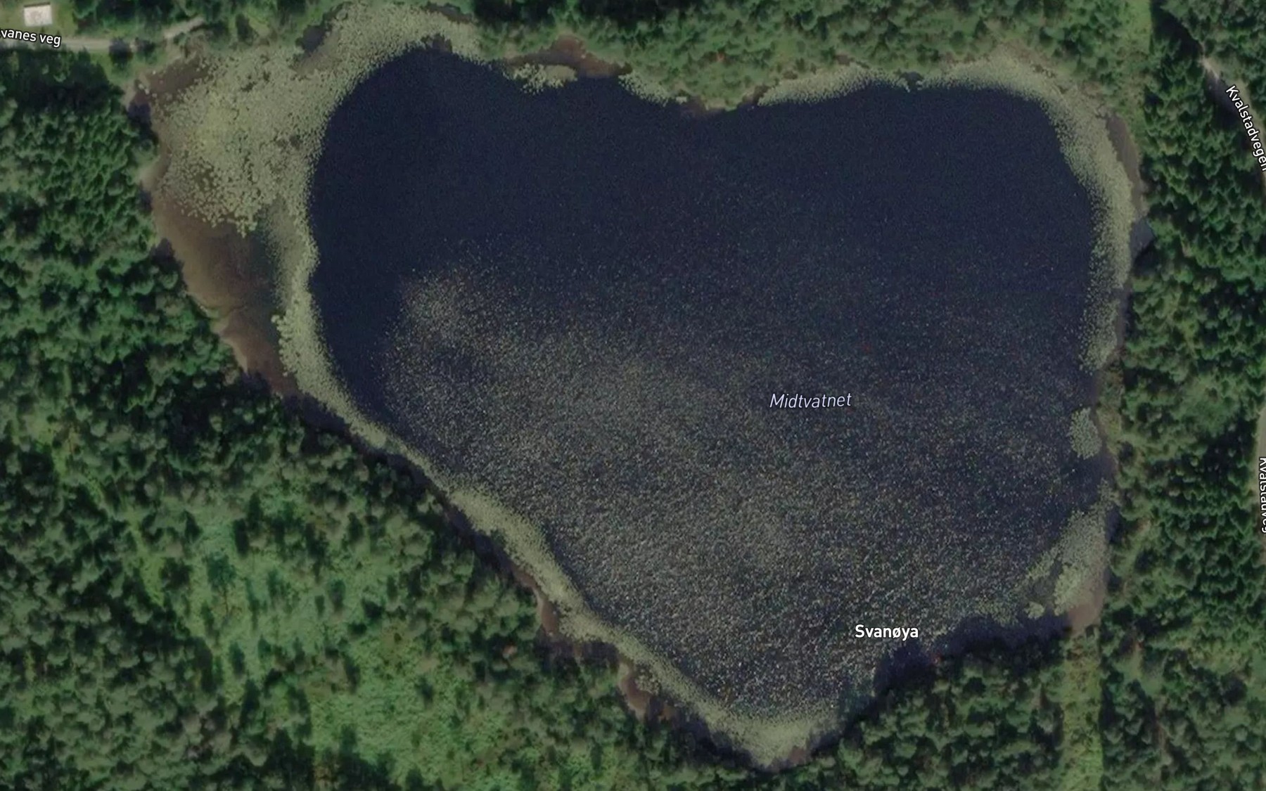 Satellite map of the Midtvatnet