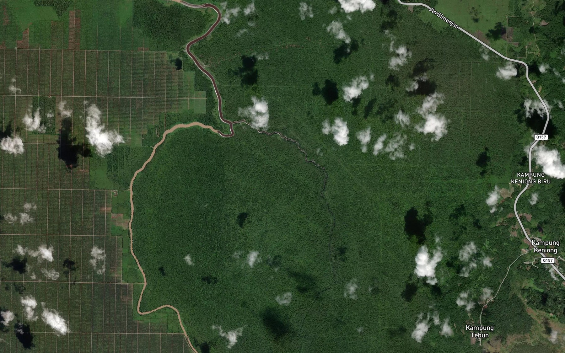 Satellite map of the Sungai Raya