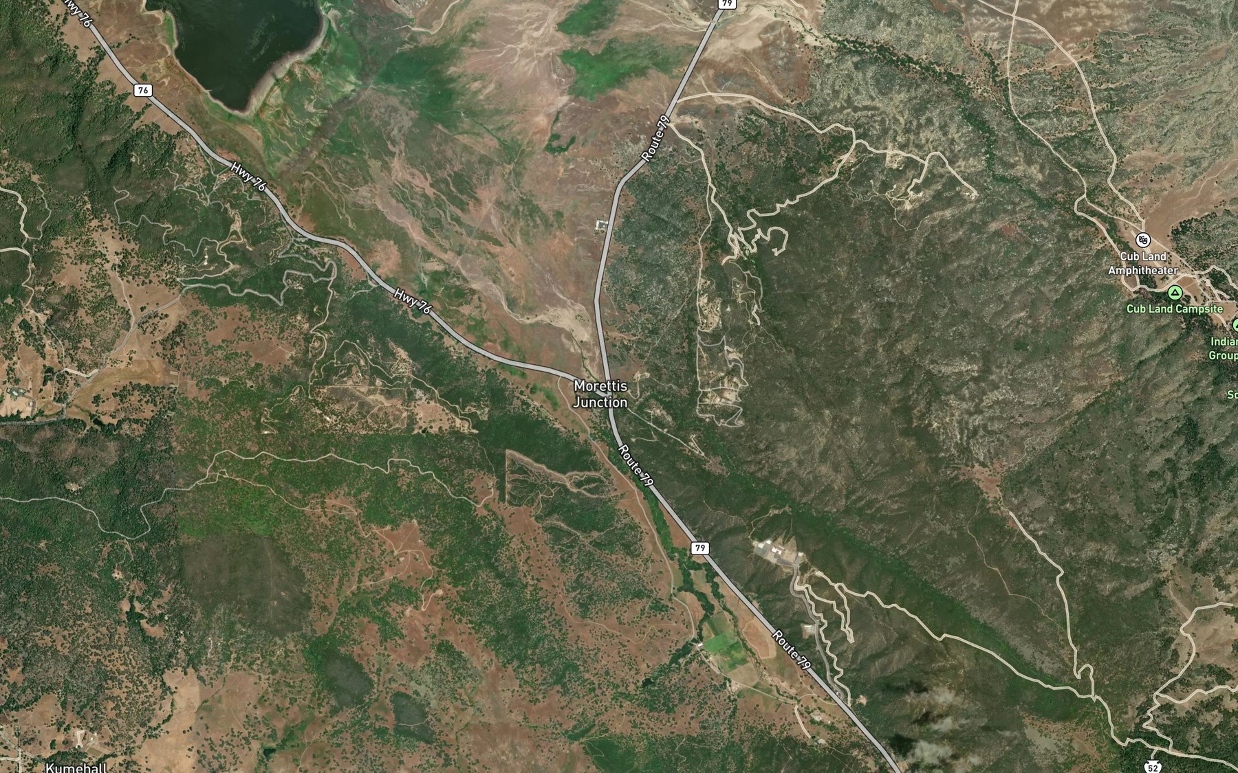 Satellite map of the Carrizo Creek