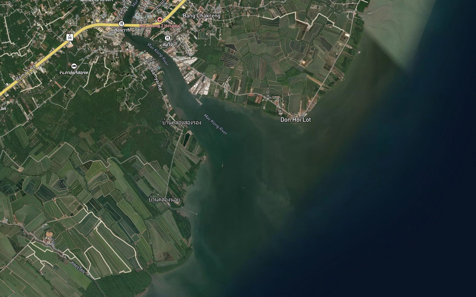 Satellite map of the Ao Mae Klong