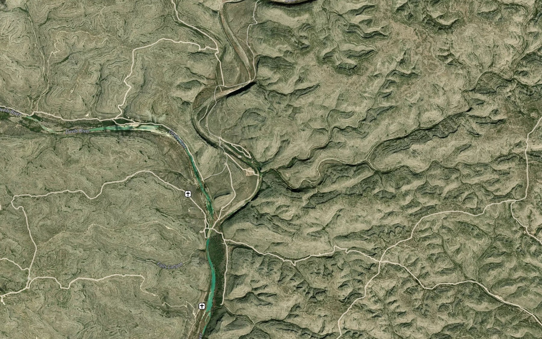 Satellite map of the Snake Springs