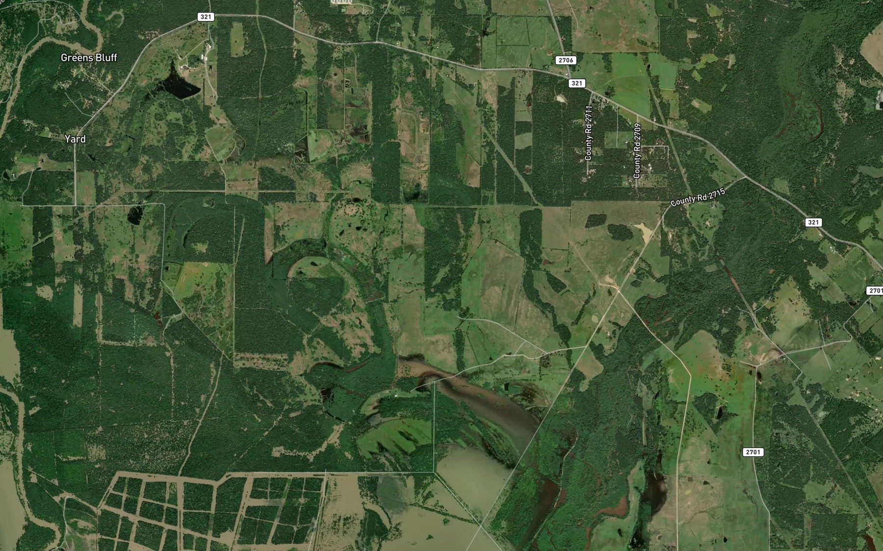 Satellite map of the McFarlen Lake