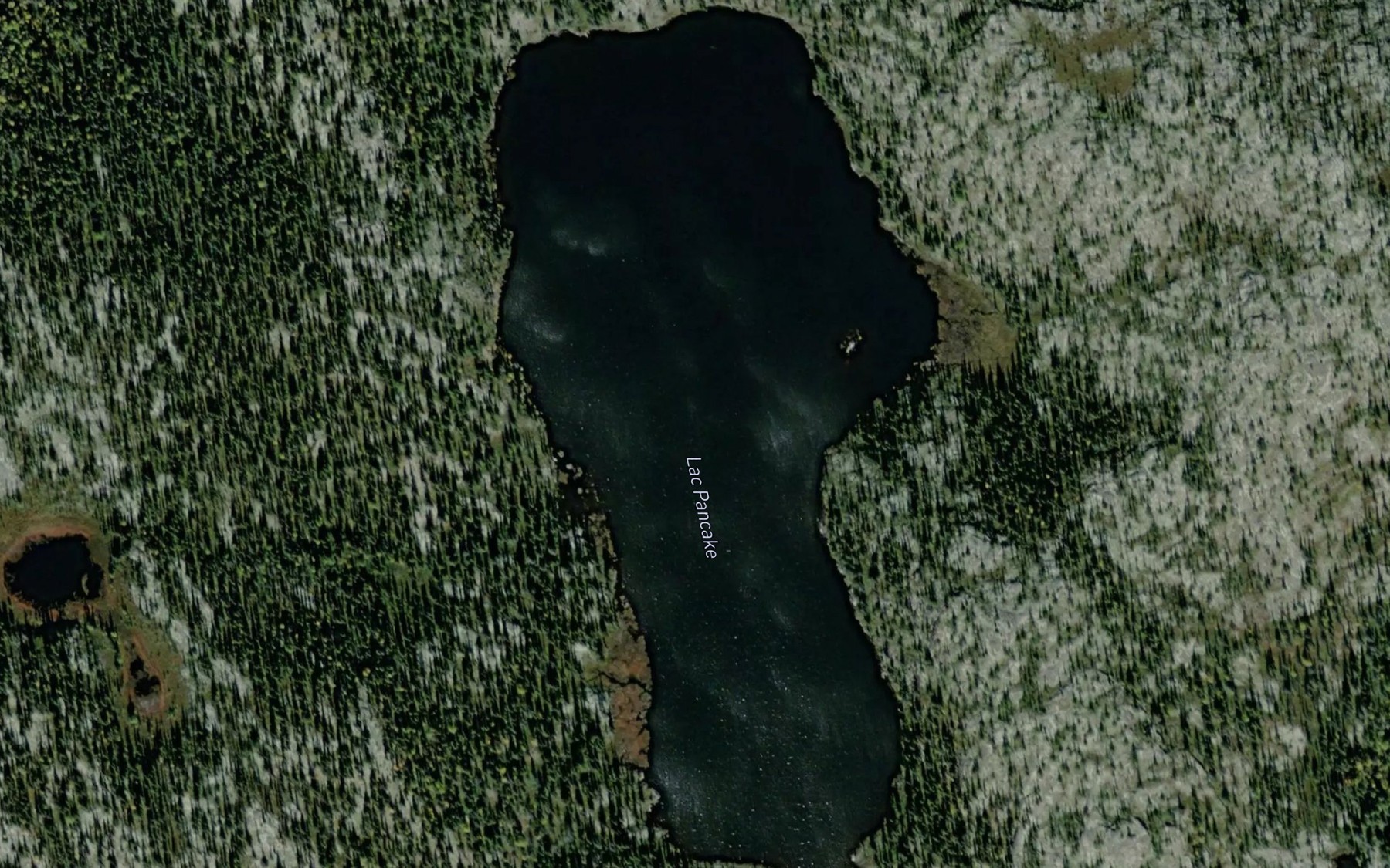Satellite map of the Lac Pancake