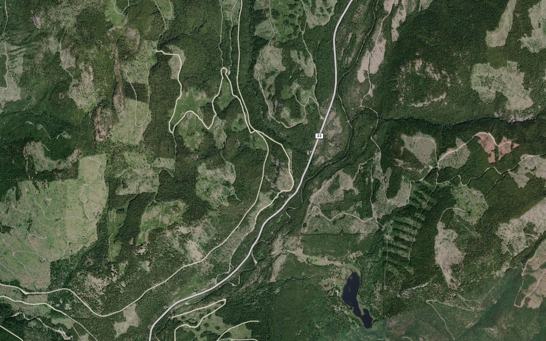 Satellite map of the Hall Creek