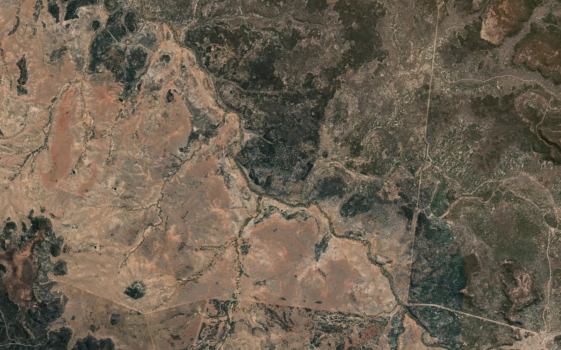 Satellite map of the Boggy Creek