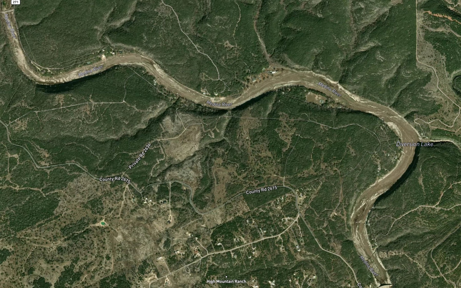 Satellite map of the Diversion Lake