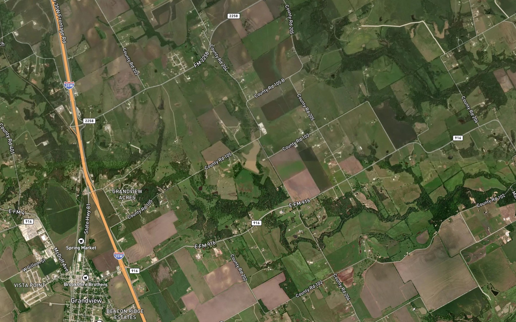 Satellite map of the Soil Conservation Service Site 64a Reservoir