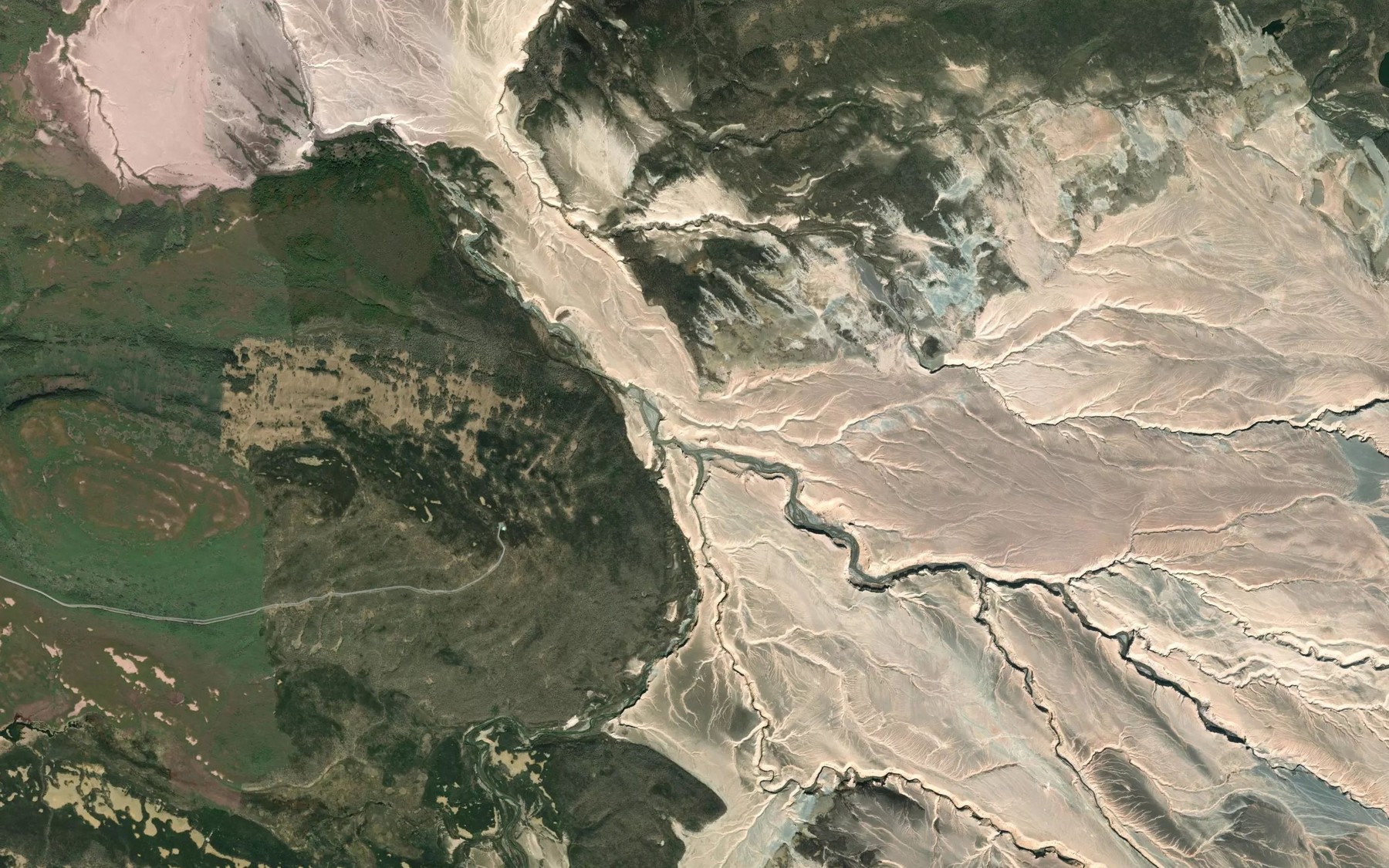Satellite map of the Windy Creek