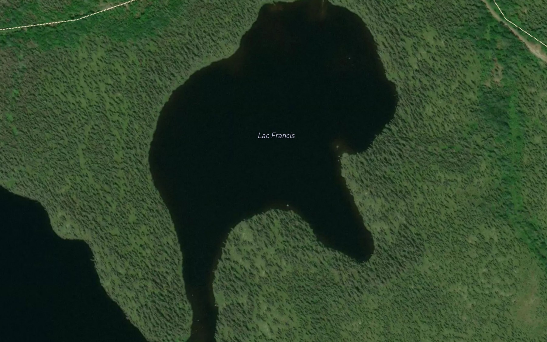 Satellite map of the Lac Francis