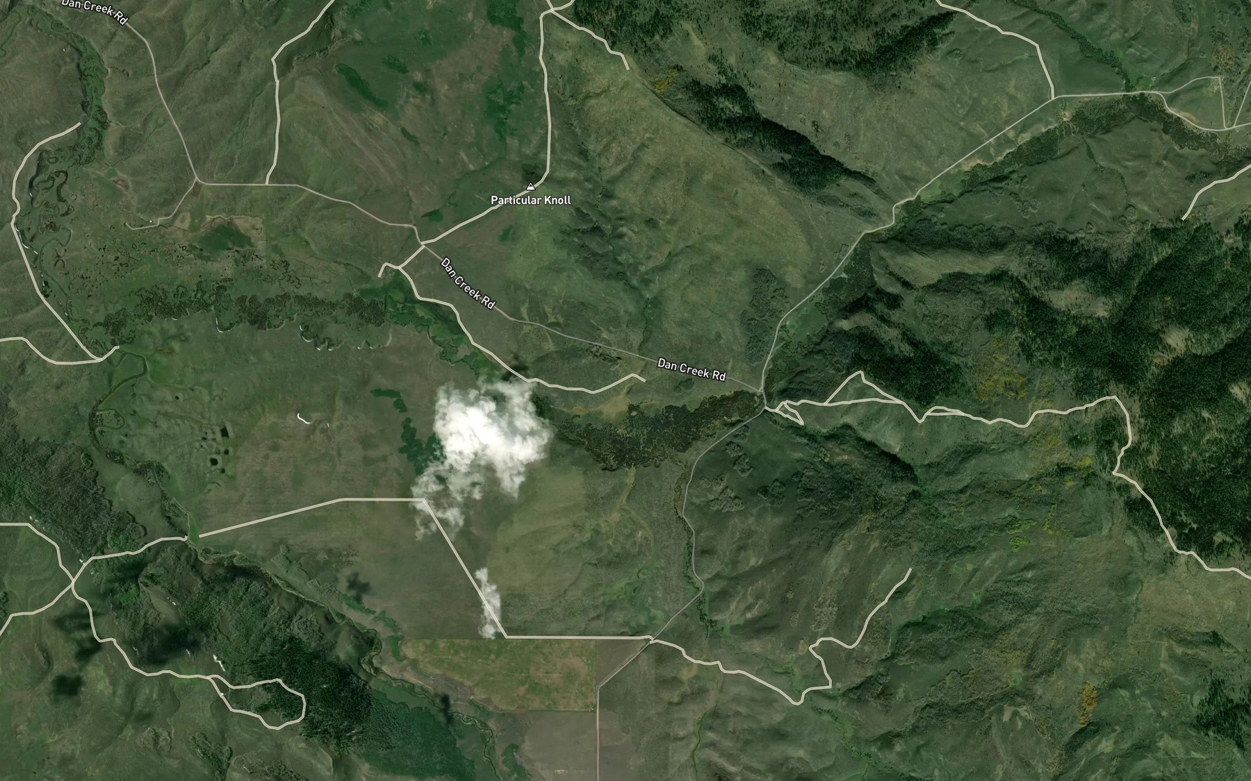 Satellite map of the Duckworth Creek