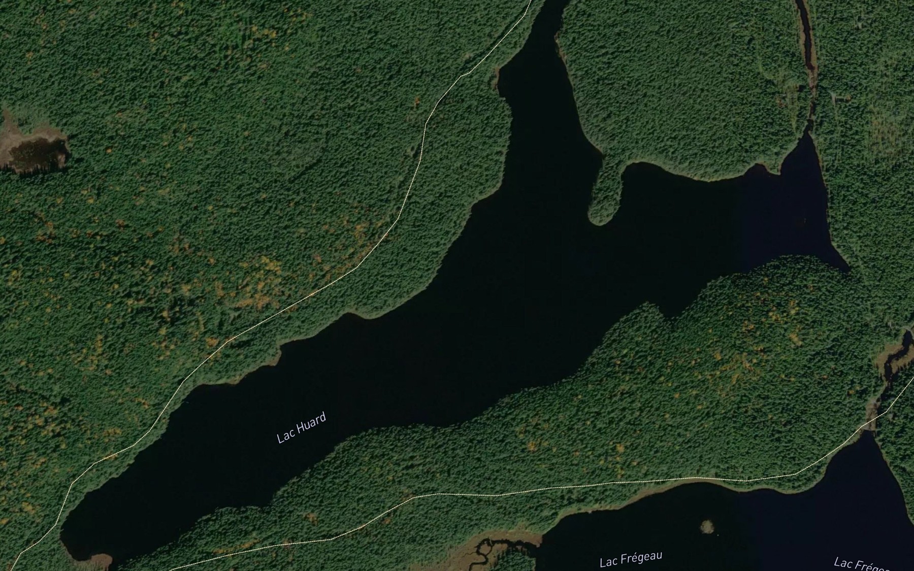 Satellite map of the Lac Huard
