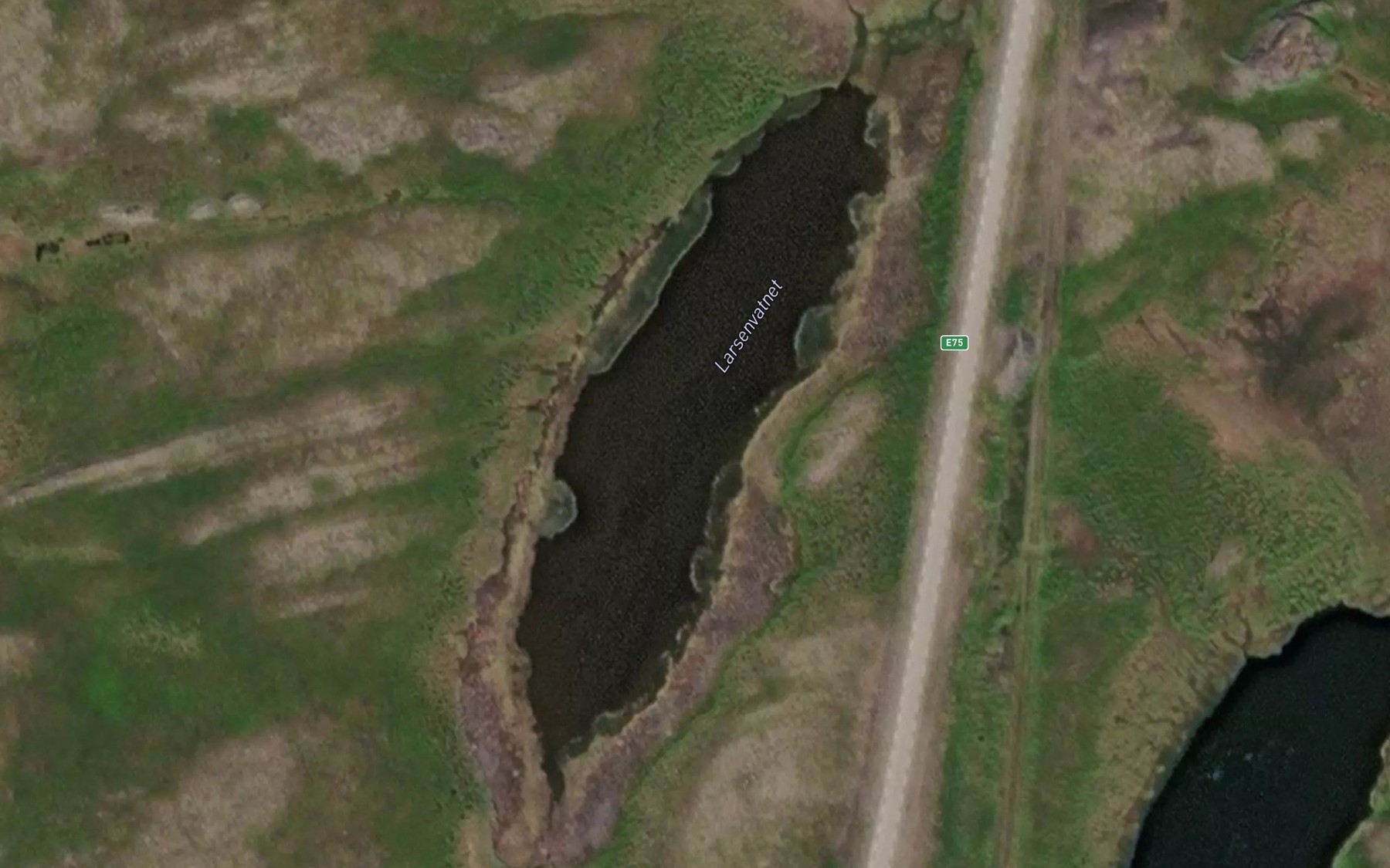 Satellite map of the Larsenvatnet