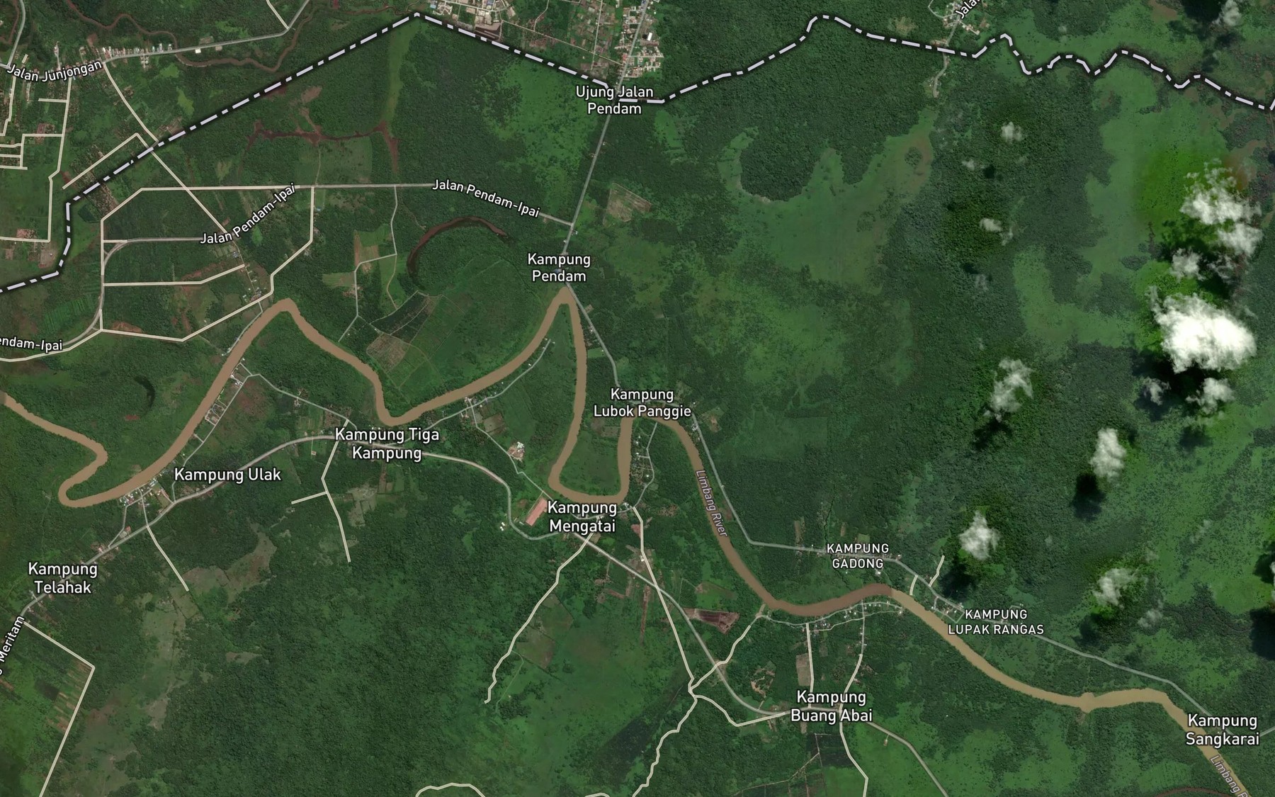 Satellite map of the Sungai Gudero