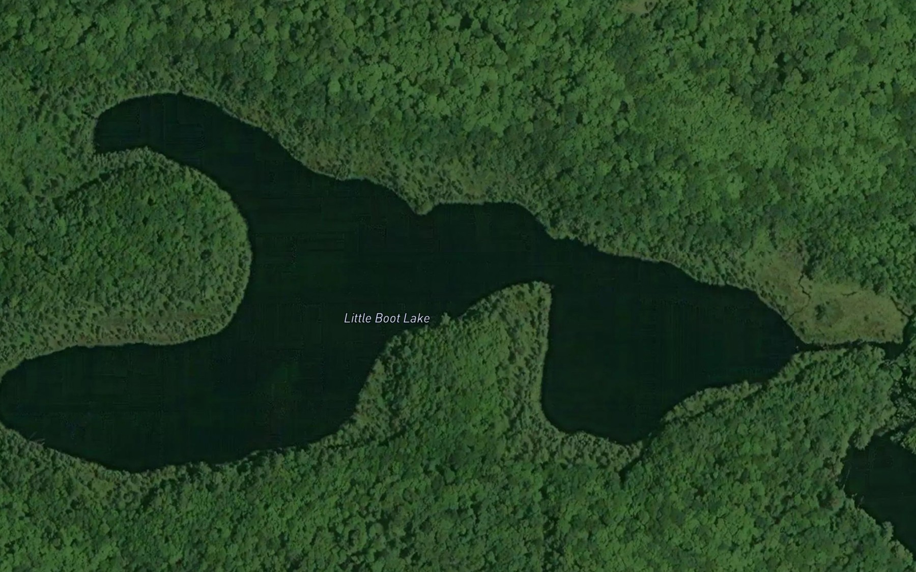Satellite map of the Little Boot Lake