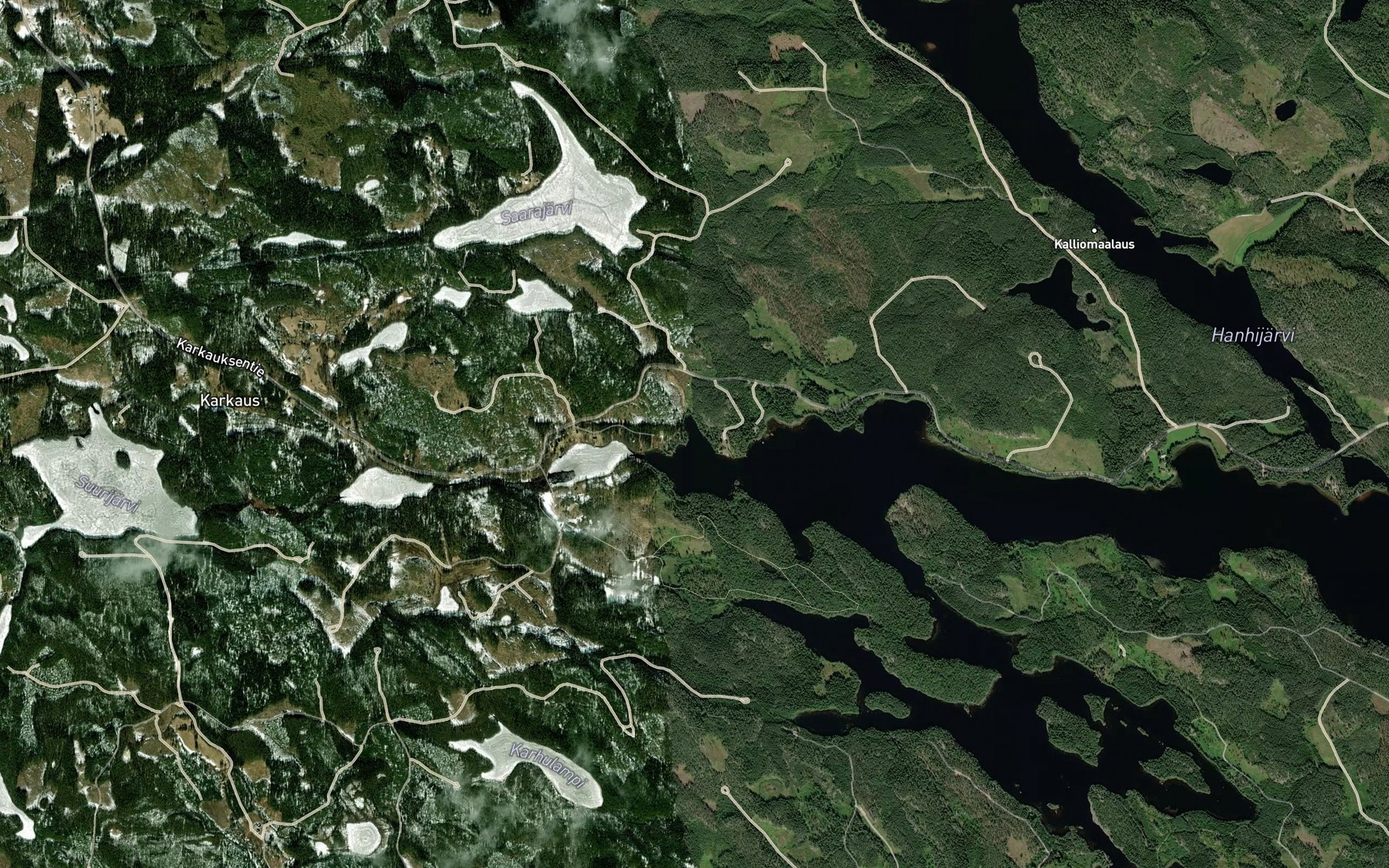 Satellite map of the Tervalahti