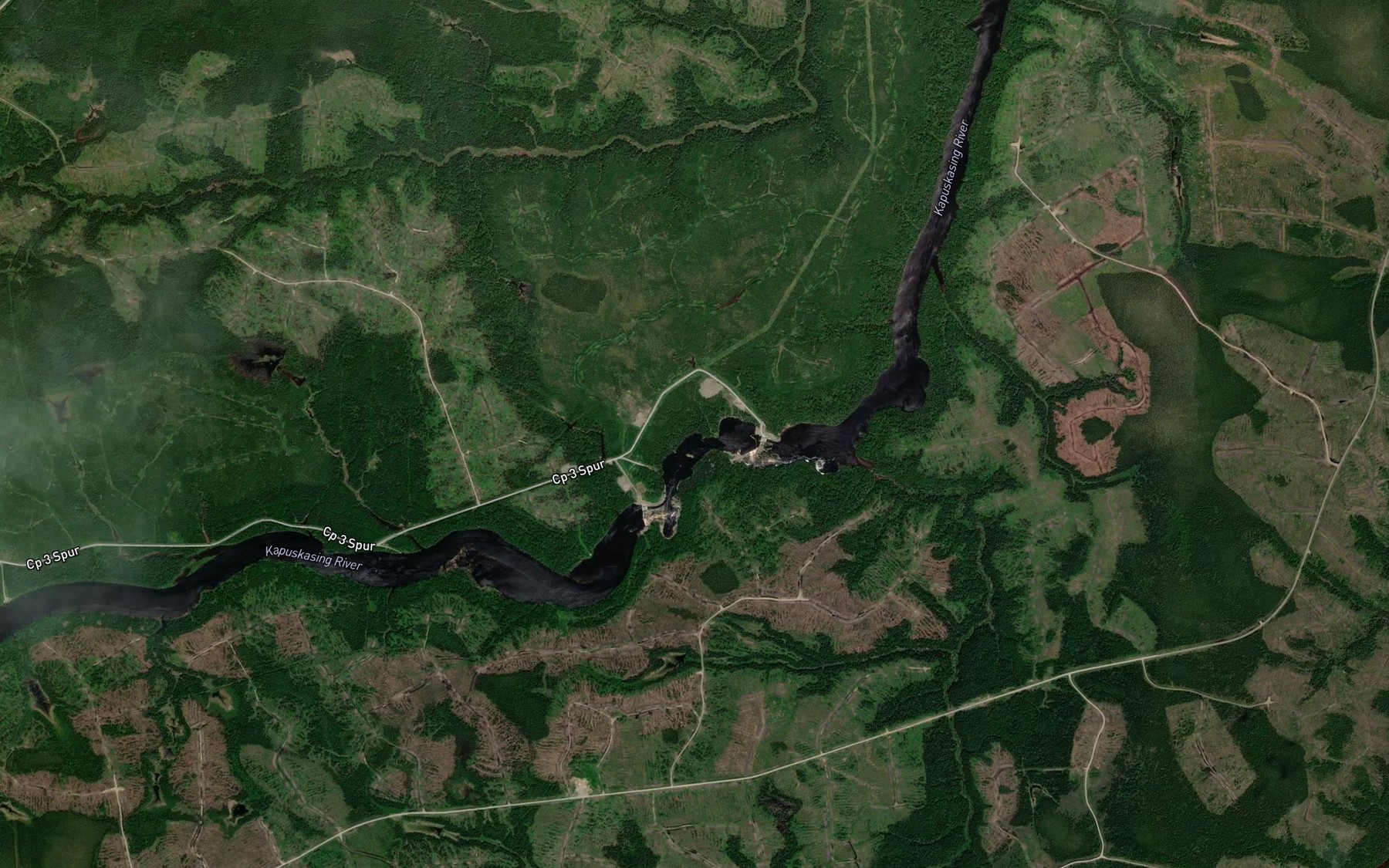 Satellite map of the Alder Creek