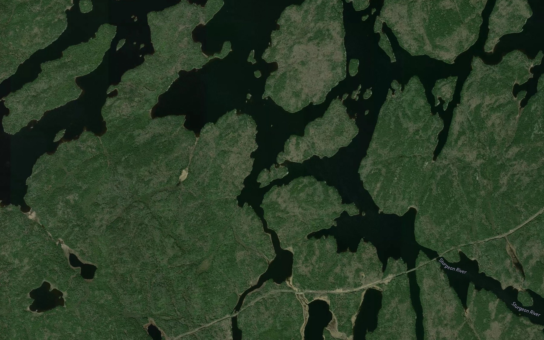 Satellite map of the Kinniwap Creek
