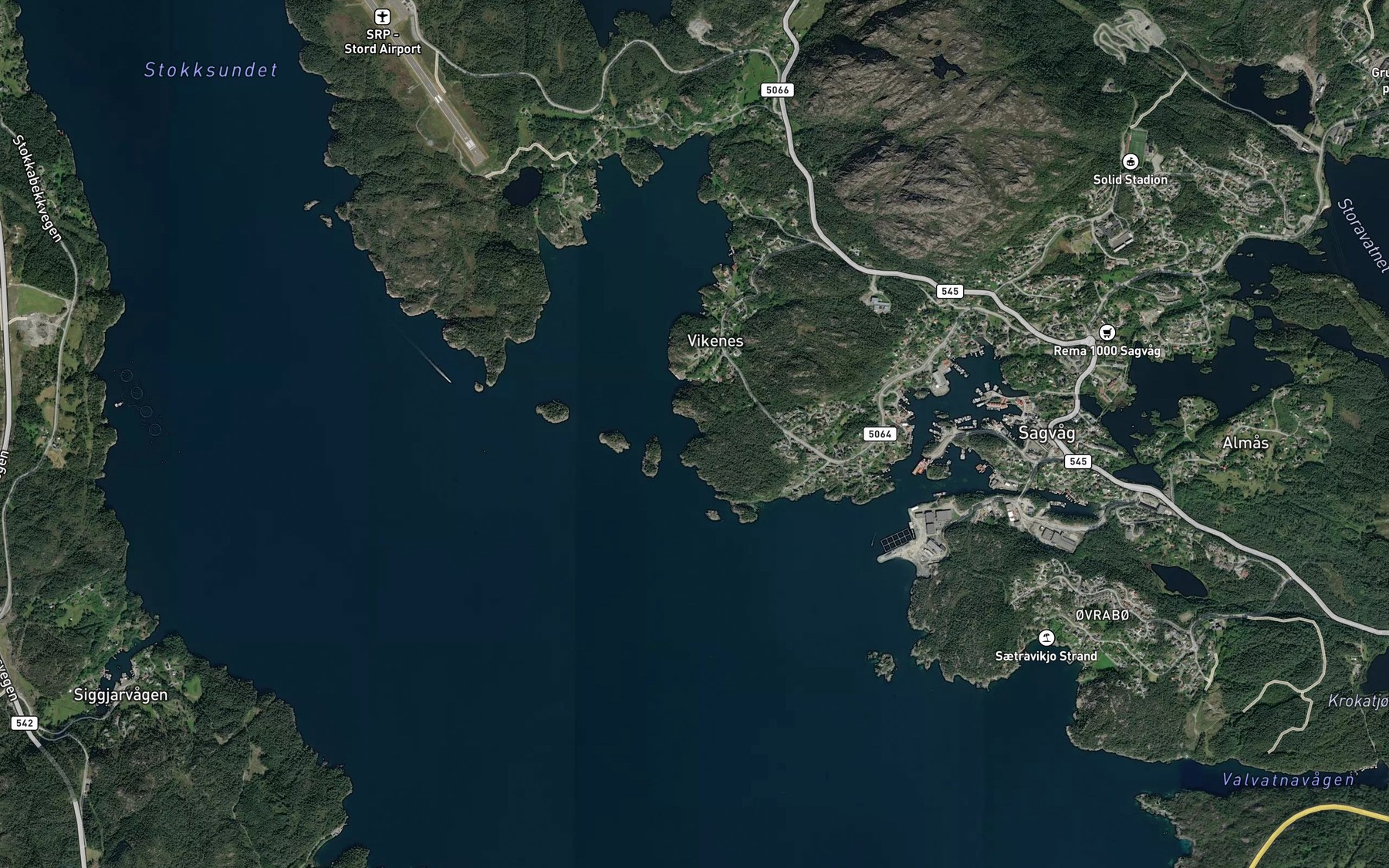 Satellite map of the Djupavik