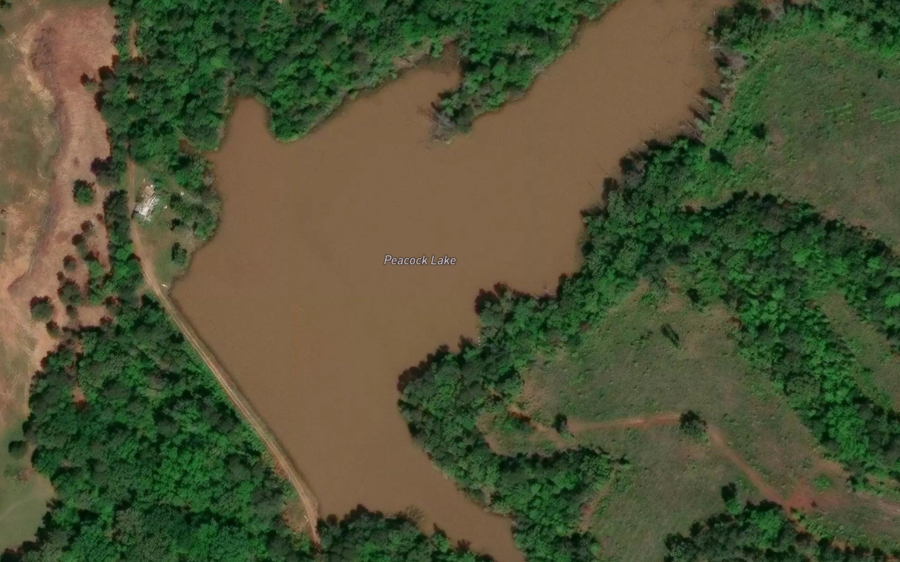 Satellite map of the Peacock Lake