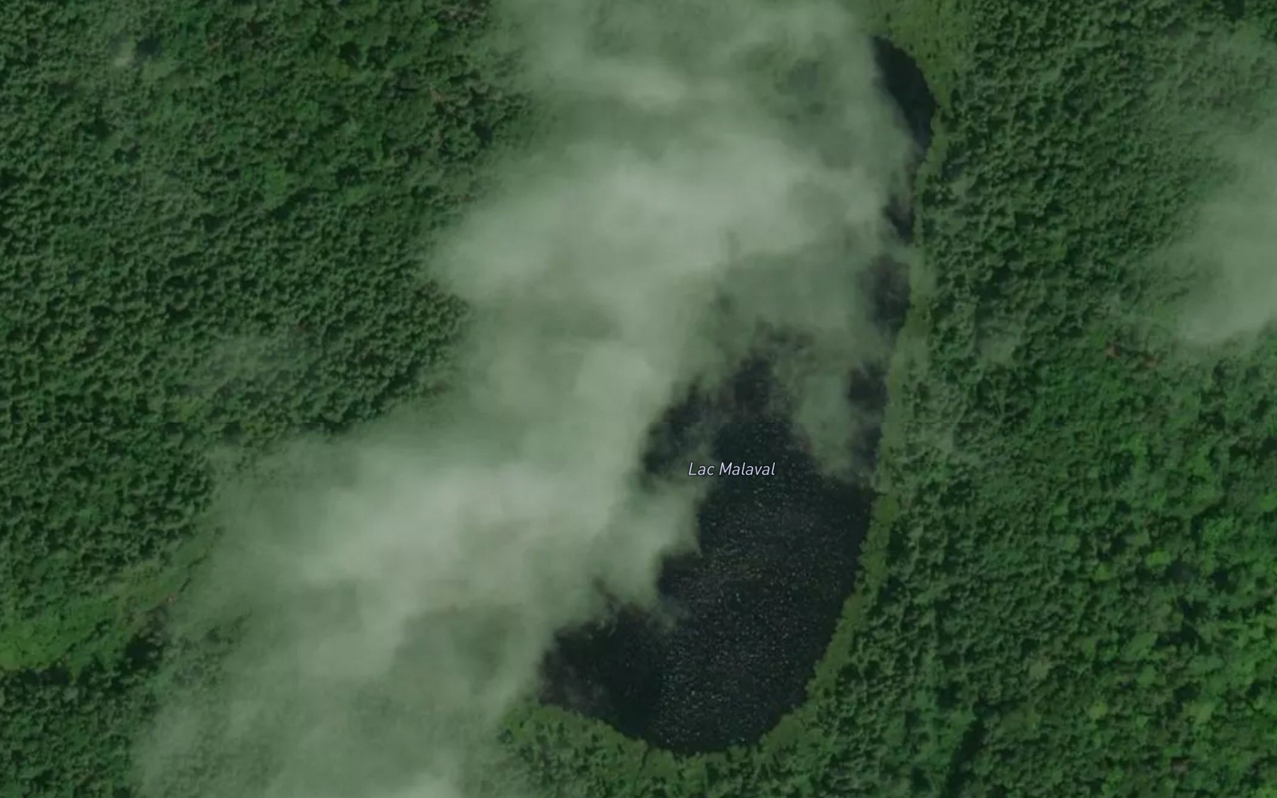 Satellite map of the Lac Malaval