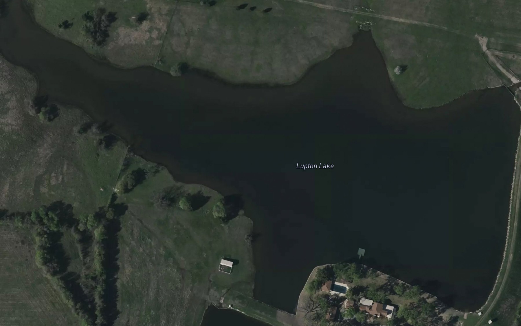 Satellite map of the Lupton Lake