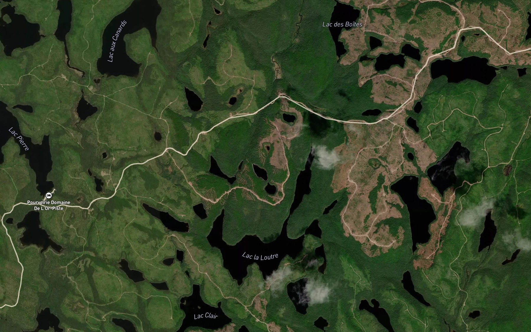 Satellite map of the Lac Rosaire-Chamberland