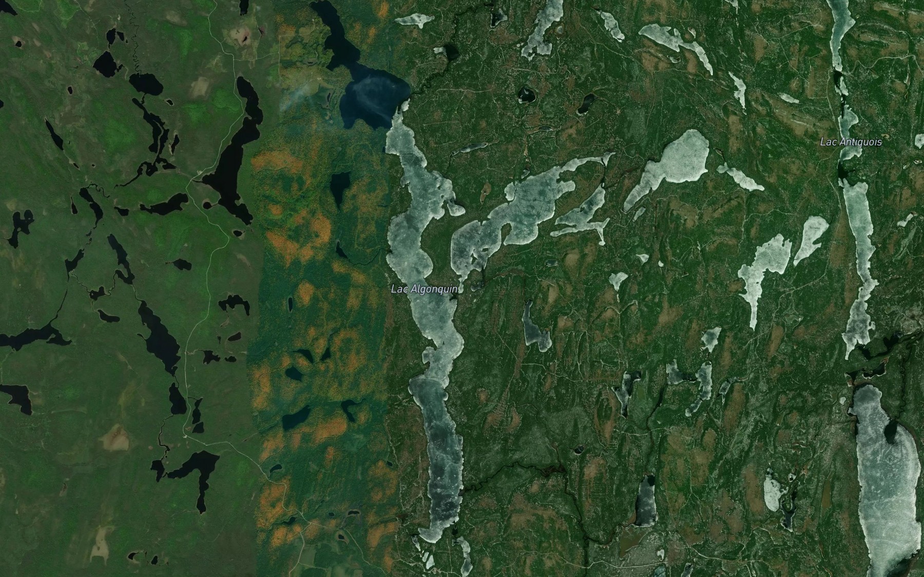 Satellite map of the Lac Algonquin