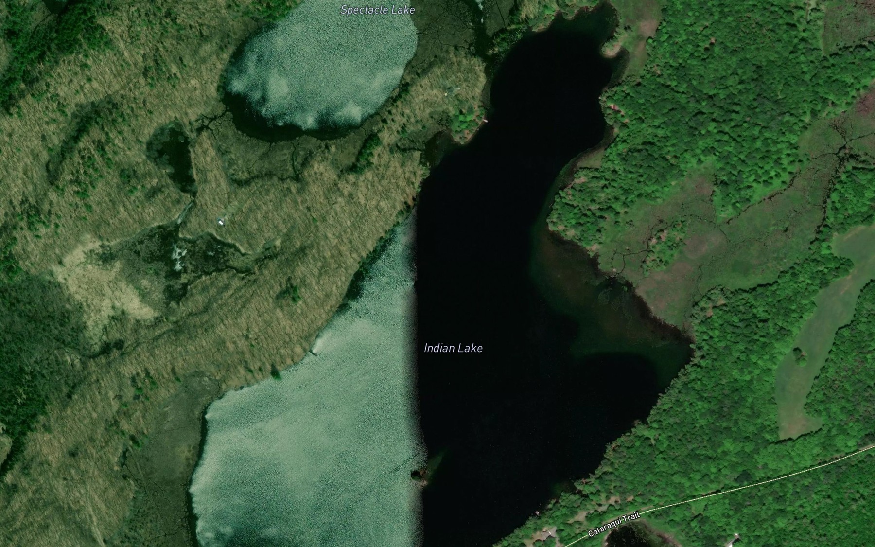Satellite map of the Indian Lake