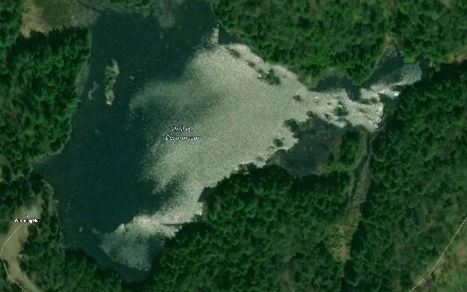 Satellite map of the Petit lac Desormeaux