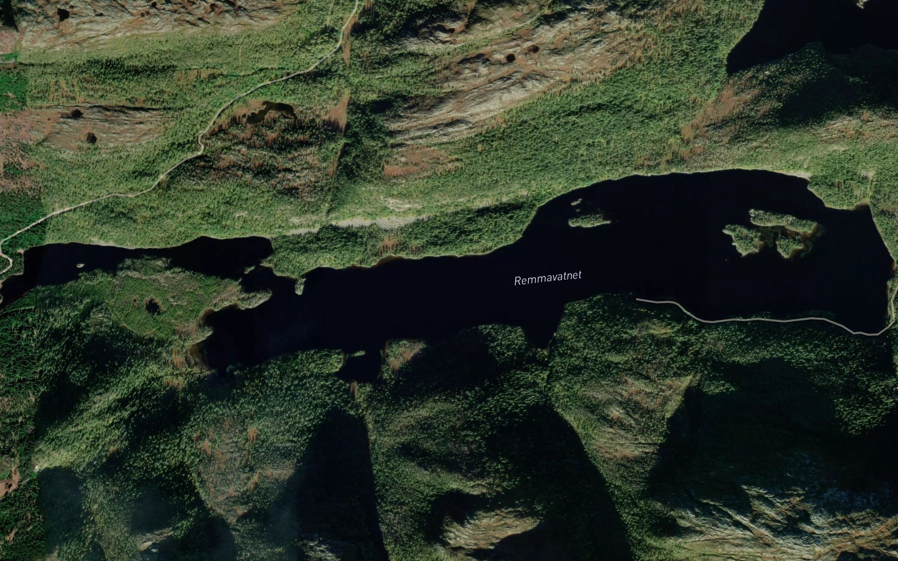 Satellite map of the Remmavatnet